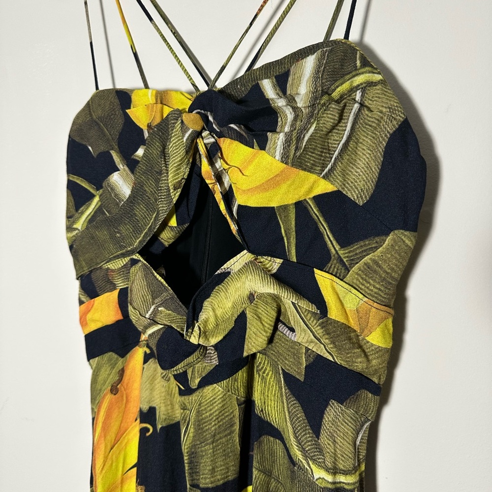 FARM Rio Black Maxi Dress with Yellow Floral Print - Picture 3 of 5